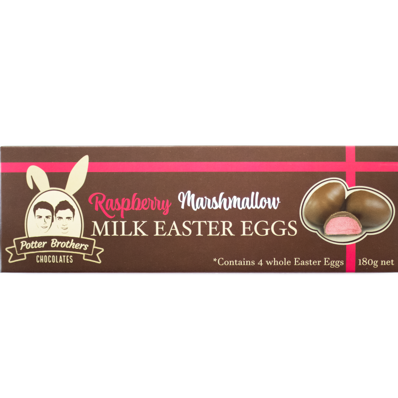 Whole Raspberry Marshmallow Easter Eggs 4 Pack – Potter Brothers