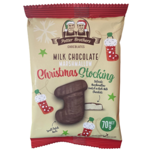 **Clearance** Short Dated Christmas Vanilla Marshmallow Stocking in Milk Chocolate 70g