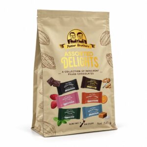 Potter Brothers Assorted Delights bag of filled chocolates, 225g