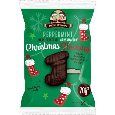 Christmas Peppermint Marshmallow Stocking in Dark Chocolate 70g