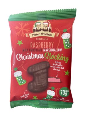 Christmas Raspberry Marshmallow Stocking in Milk Chocolate 70g