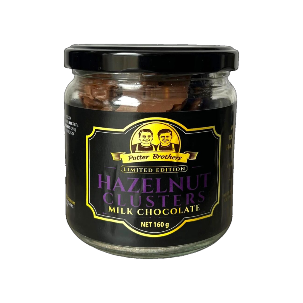 Limited Edition Hazelnut Clusters in Milk Chocolate 160g jar